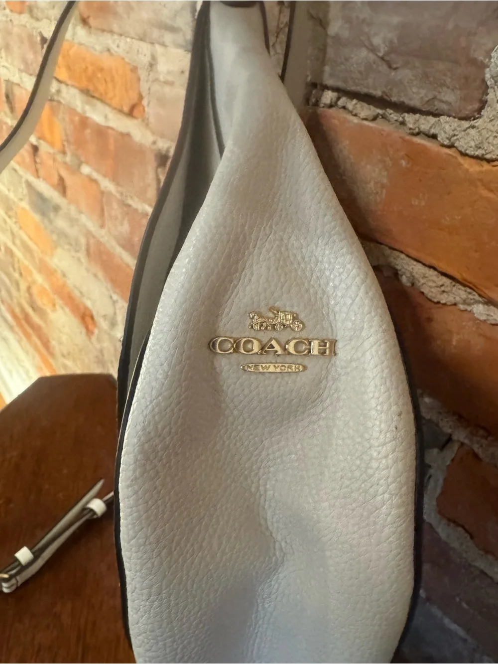 Coach Pebbled Leather Turnlock Hobo Bag